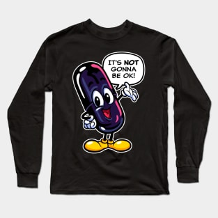 Black Pill ~ Retro Cartoon Mascot Long Sleeve T-Shirt